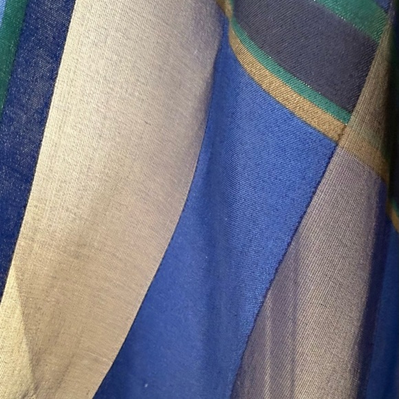 NWT Oscar de la Renta 100% Silk Scarf in Blue and Green - Picture 7 of 11